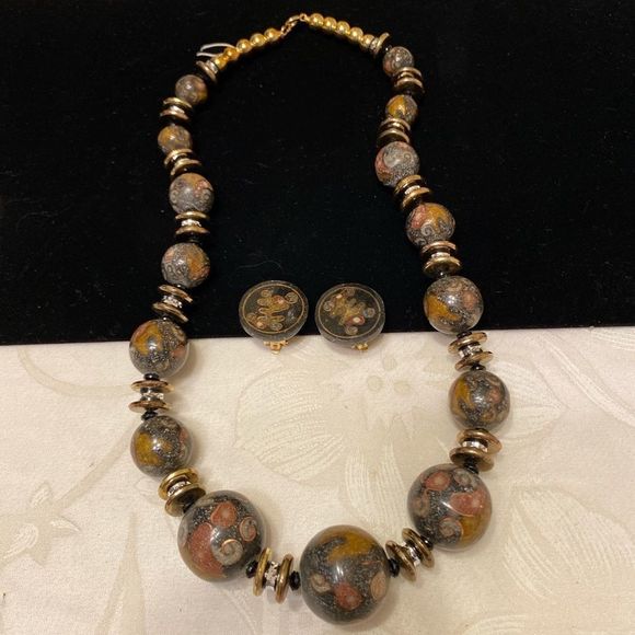 Vintage 80’s Dara Michelle Beaded Necklace Set - Picture 2 of 8